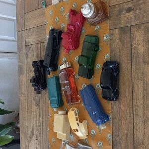 Vintage Avon cologne glass car /truck , Volkswagen,  camper , 8 cars total